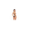 Ensemble 2 pièces soutien-gorge dentelle et lanières - string noir 